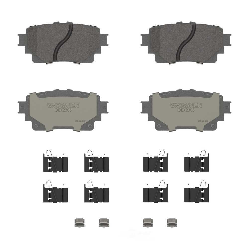 Wagner Brake OEX2305 OEX Rear Disc Brake Pad Set Premium Ceramic