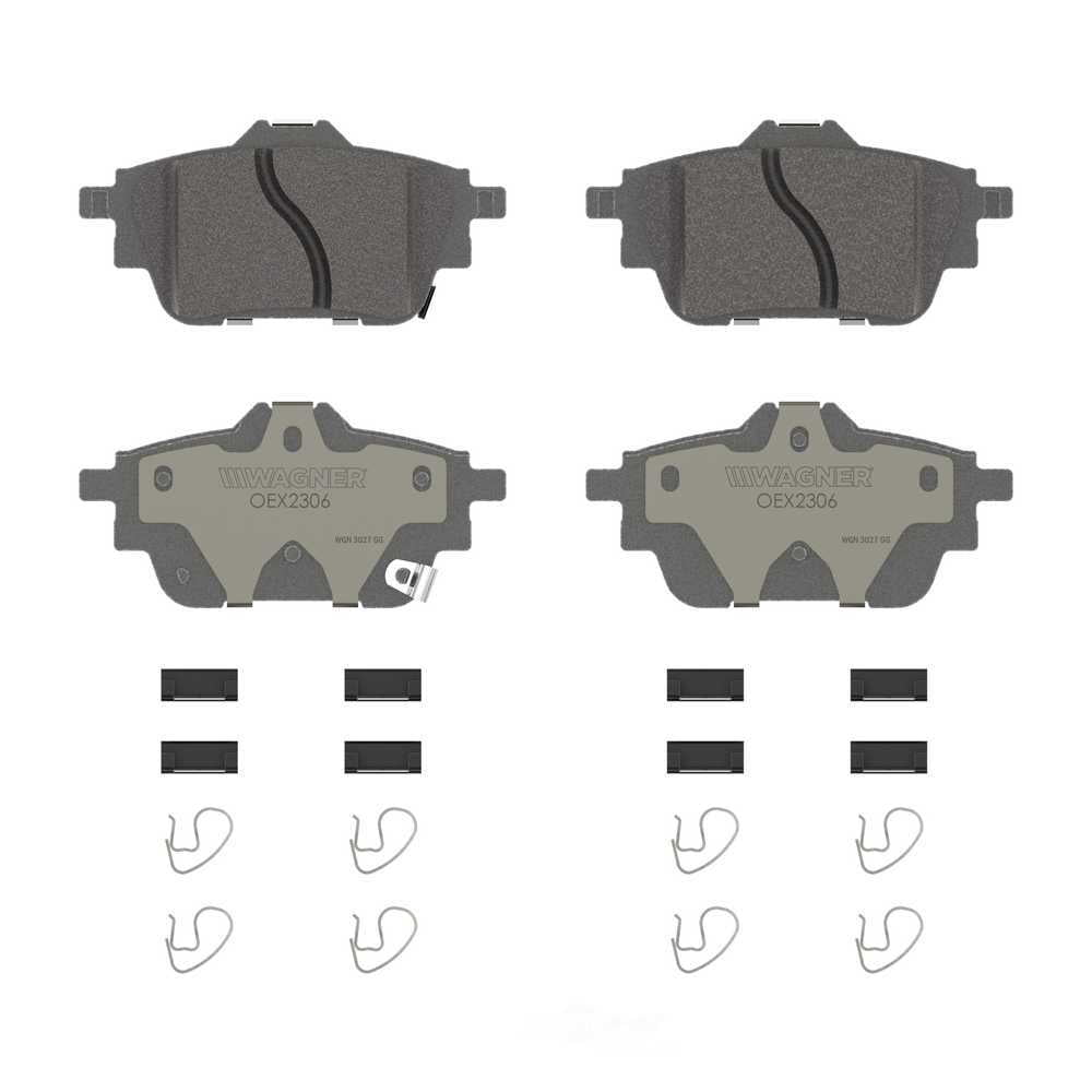 Wagner Brake OEX2306 OEX Rear Disc Brake Pad Set Premium Ceramic