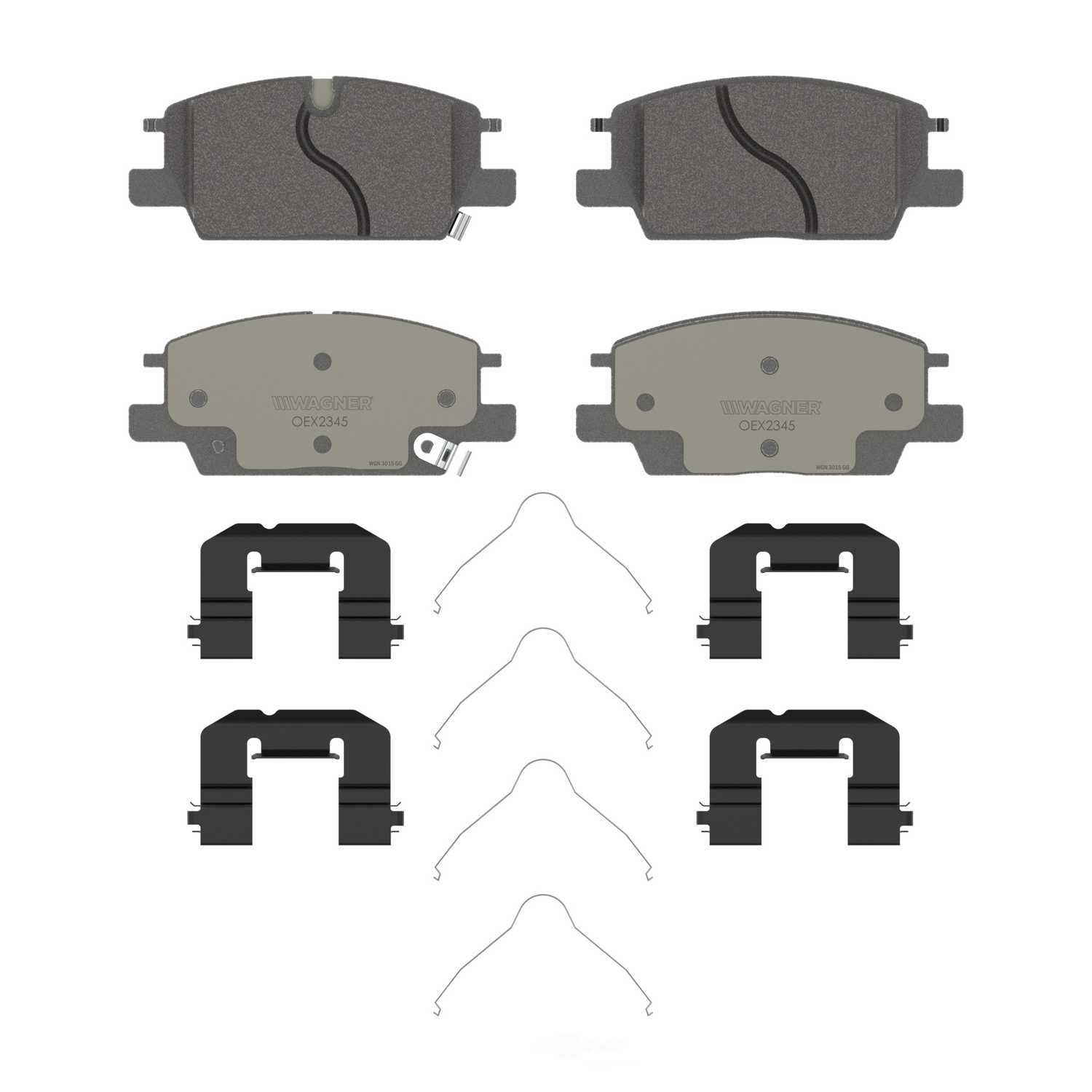 Wagner Brake OEX2345 OEX Front Disc Brake Pad Set Premium Ceramic