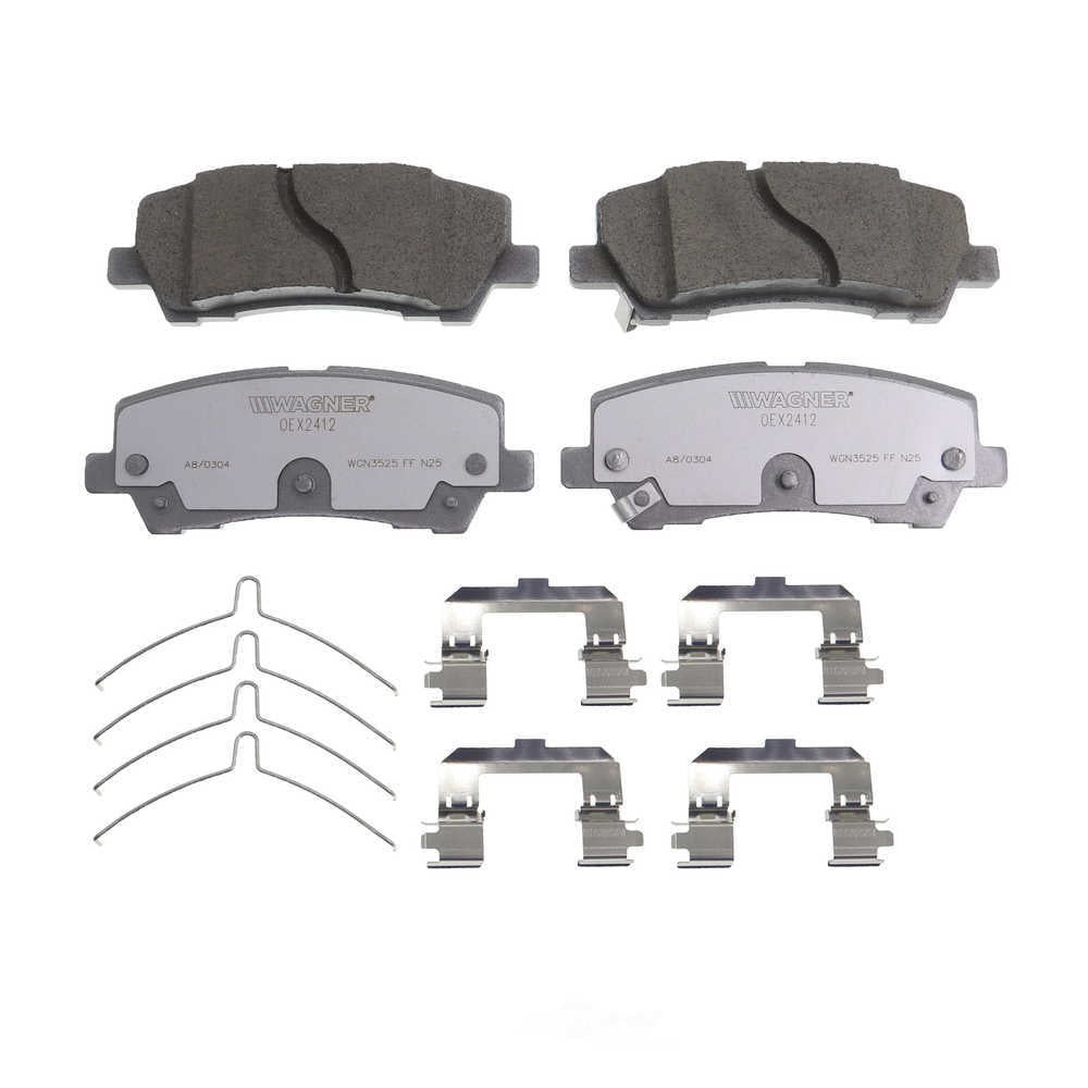 Wagner Brake OEX2412 OEX Rear Disc Brake Pad Set Premium Ceramic