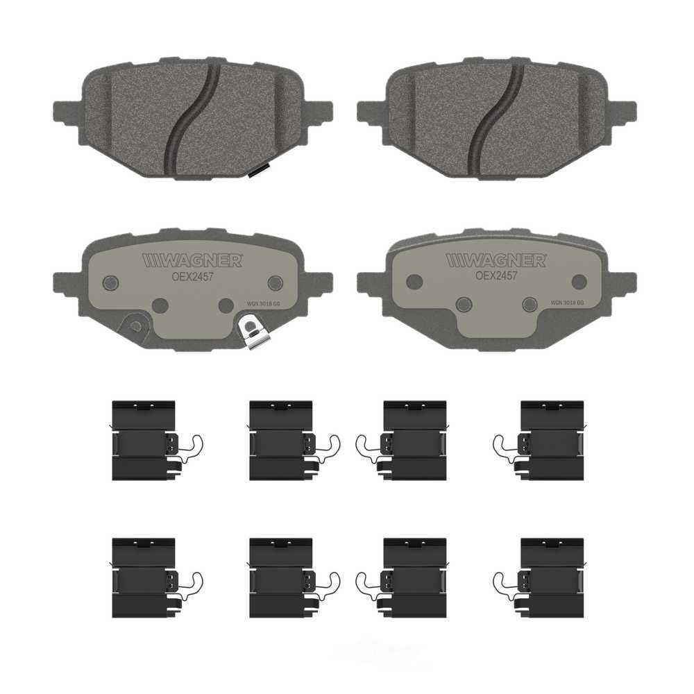 Wagner Brake OEX2457 OEX Rear Disc Brake Pad Set Premium Ceramic