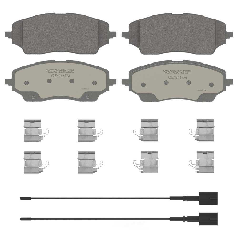 Wagner Brake OEX2467M OEX Rear Disc Brake Pad Set Premium Semi - Met