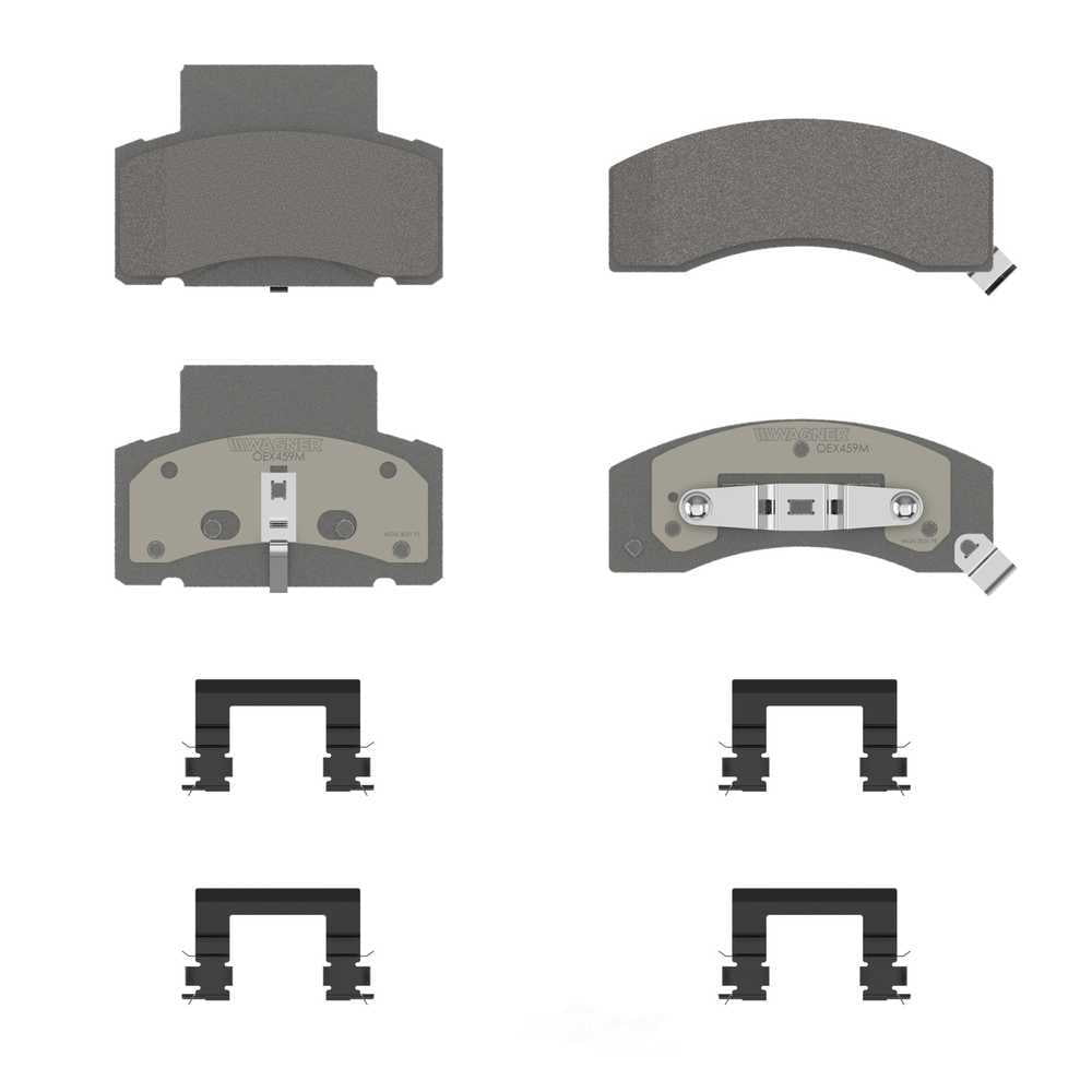 Wagner Brake OEX459M OEX Front Disc Brake Pad Set Premium Semi - Met