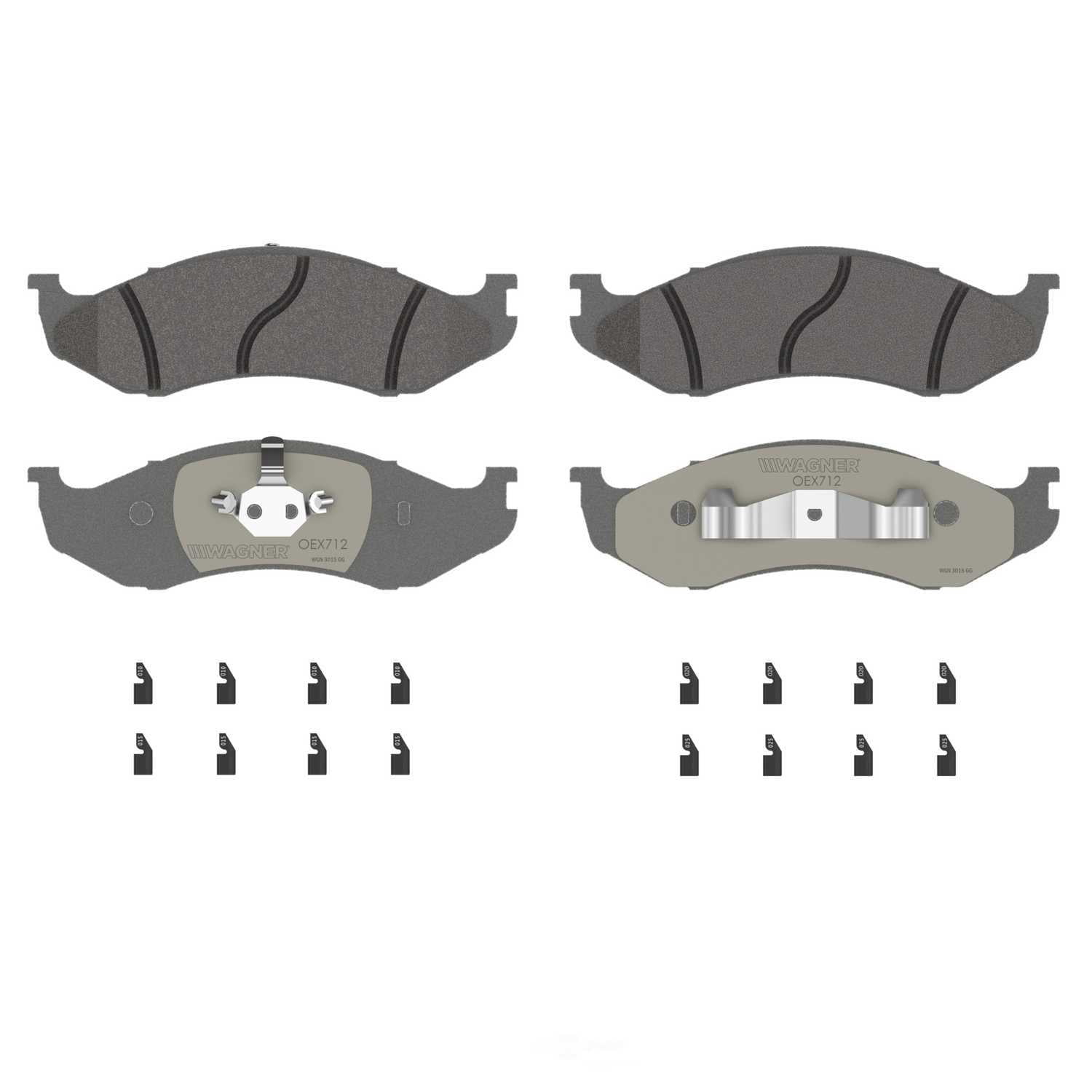 Wagner Brake OEX712 OEX Front Disc Brake Pad Set Premium Ceramic