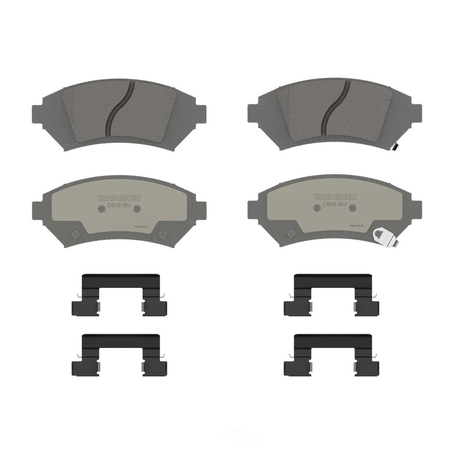 Wagner Brake OEX818M OEX Front Disc Brake Pad Set Premium Semi - Met