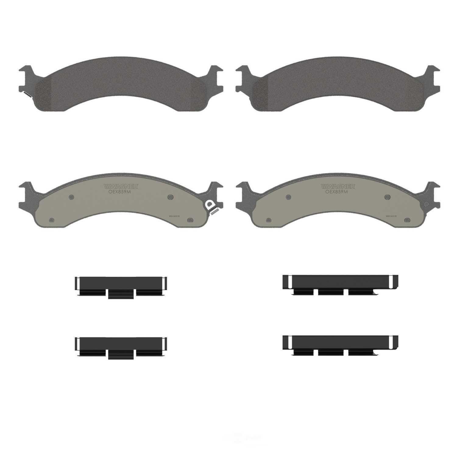 Wagner Brake OEX859M OEX Front Disc Brake Pad Set Premium Semi - Met