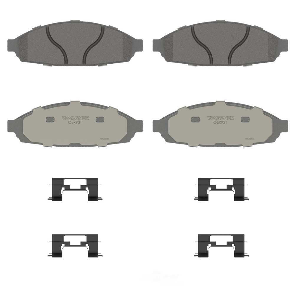Wagner Brake OEX931 OEX Front Disc Brake Pad Set Premium Ceramic