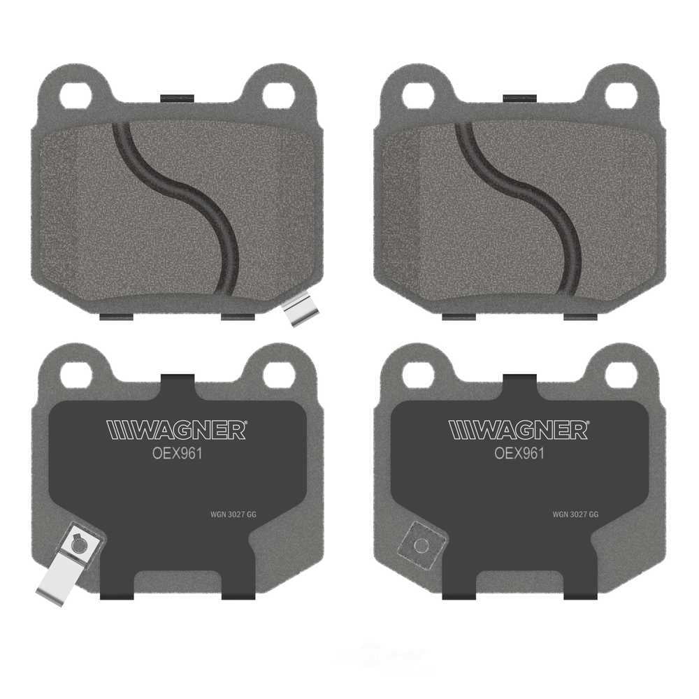Wagner Brake OEX961 OEX Rear Disc Brake Pad Set Premium Ceramic