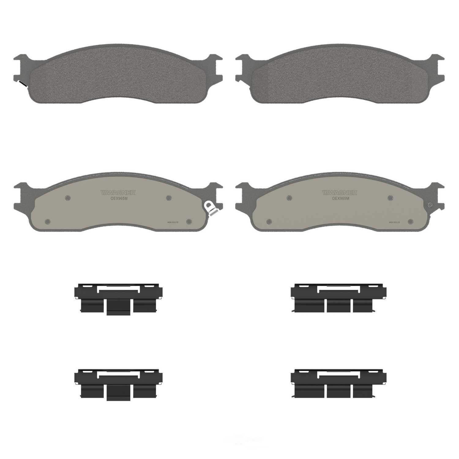 Wagner Brake OEX965M OEX Front Disc Brake Pad Set Premium Semi - Met