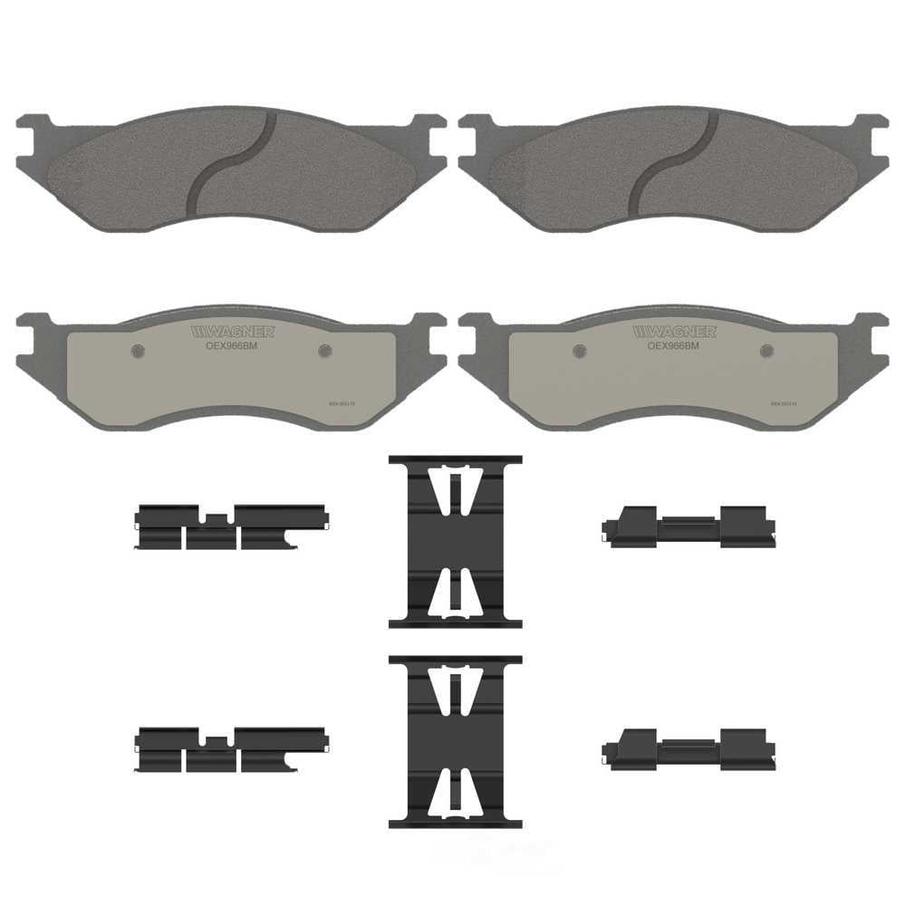 Wagner Brake OEX966BM OEX Front Disc Brake Pad Set Premium Semi - Met