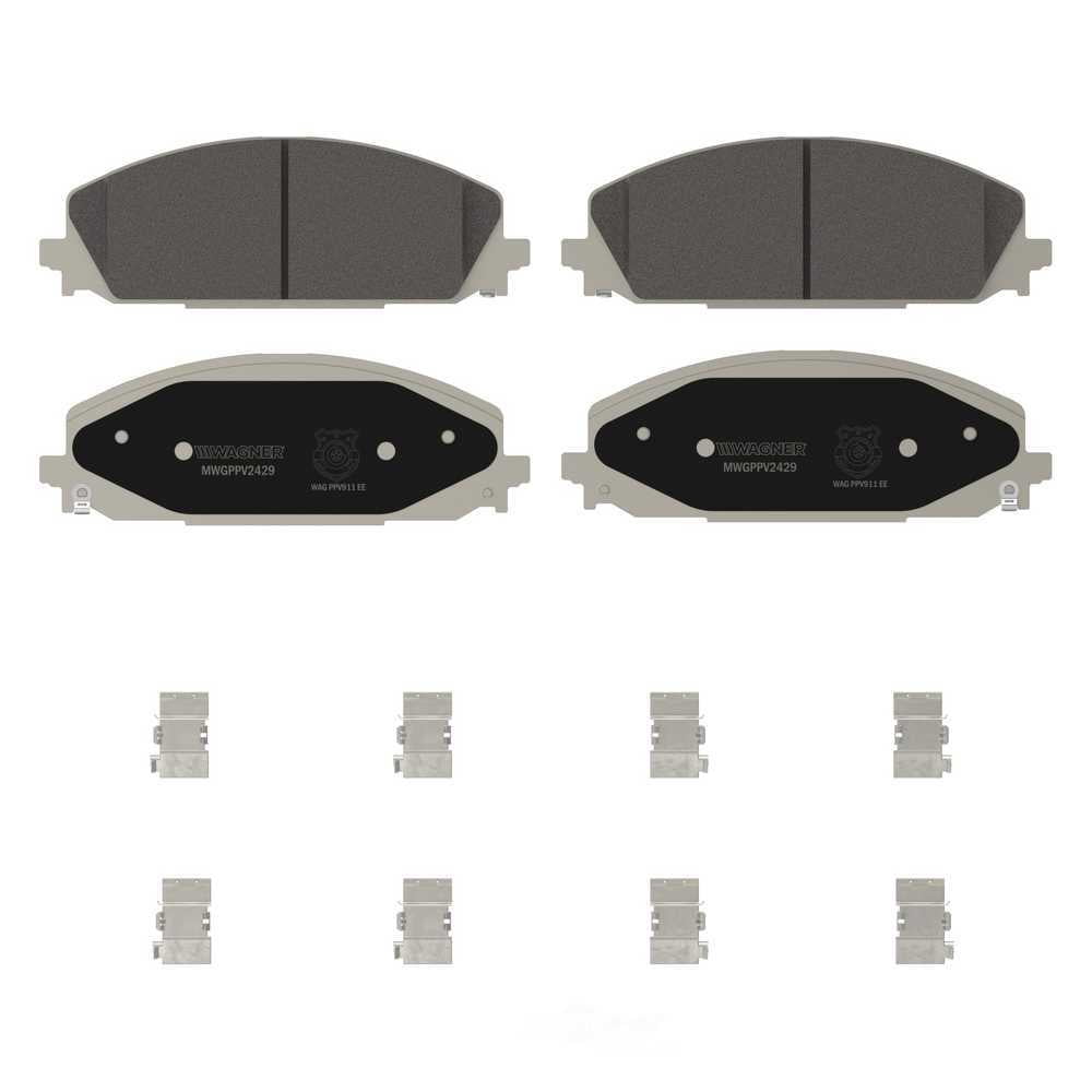 Wagner Brake PPV2429 Police Pursuit Vehicle Front Disc Brake Pad Set