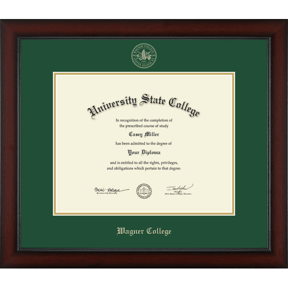 Wagner College Diploma Frame, Document Size 14" x 11"