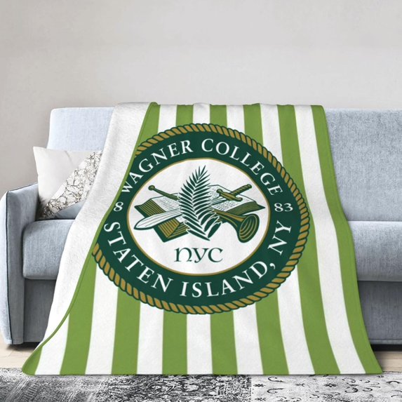 Wagner College Logo Fleece Blanket, Very Soft Microfiber Flannel Blanket for Couch Warm and Cozy for All Seasons