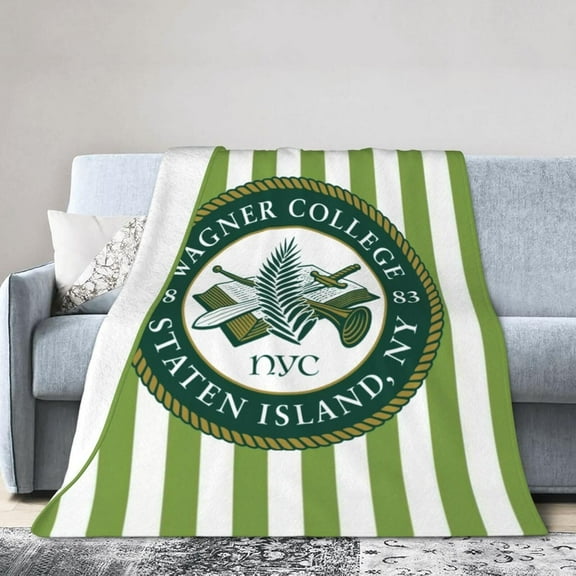 Wagner College Logo Fleece Blanket, Very Soft Microfiber Flannel Blanket for Couch Warm and Cozy for All Seasons