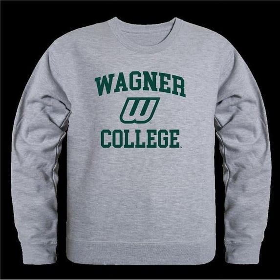 Wagner College Seahawks Seal Crewneck Sweatshirt, Heather Grey - 2XL