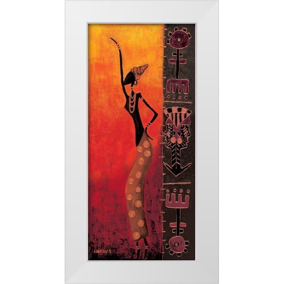 Wagner, Dorota 9x14 White Modern Wood Framed Museum Art Print Titled - Dancing Black Girl I