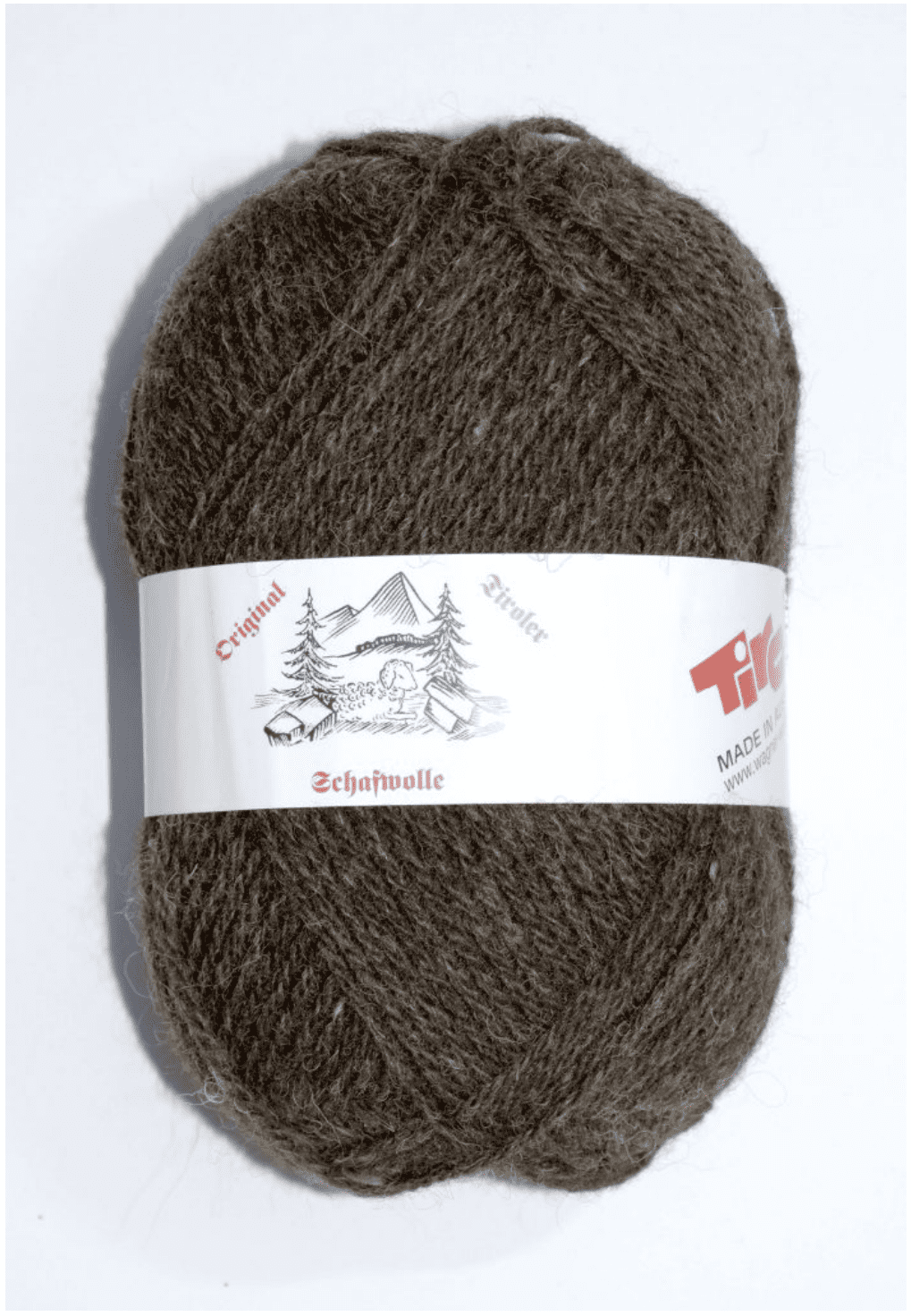 Wagner Fine Knitting Yarn in 50% Merino 50% Alpaca Wool (Dark Brown-3560)