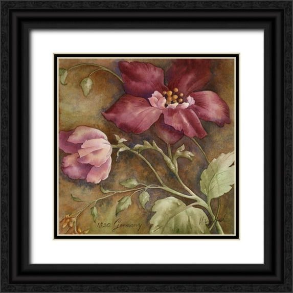 Wagner-Heaton, M. 15x15 Black Ornate Wood Framed with Double Matting Museum Art Print Titled - Antique Beauties I