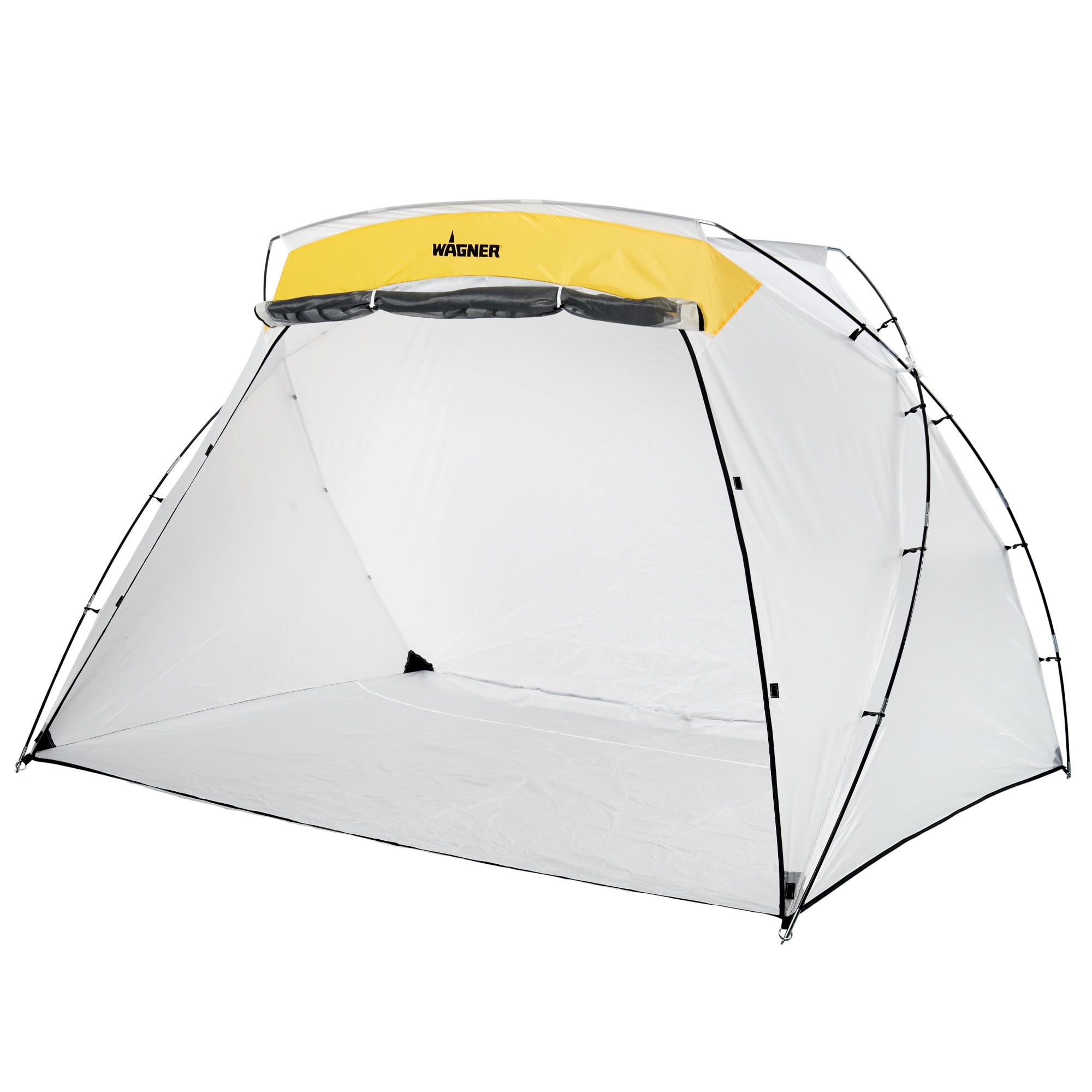 HomeRight Large 3 Sided Spray Shelter with 1 Mesh Wall and Carrying Bag, White