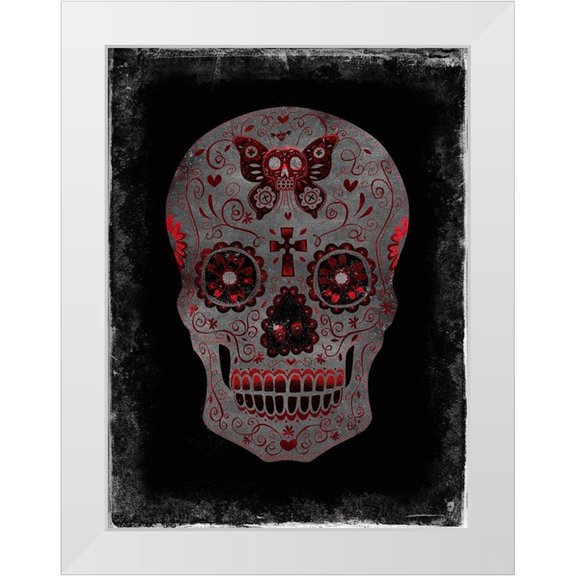 Wagner, Martin 12x14 White Modern Wood Framed Museum Art Print Titled - Day of the Dead in Red