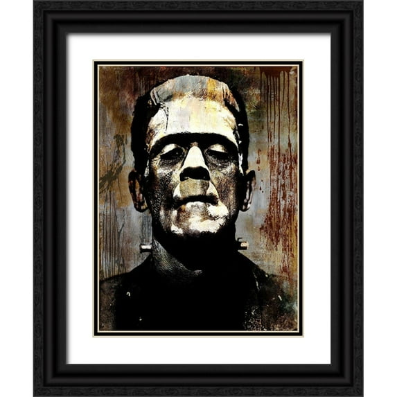 Wagner, Martin 25x32 Black Ornate Wood Framed with Double Matting Museum Art Print Titled - Frankenstein I