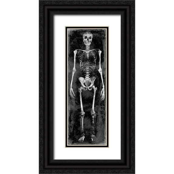 Wagner, Martin 9x18 Black Ornate Wood Framed with Double Matting Museum Art Print Titled - Skeleton II