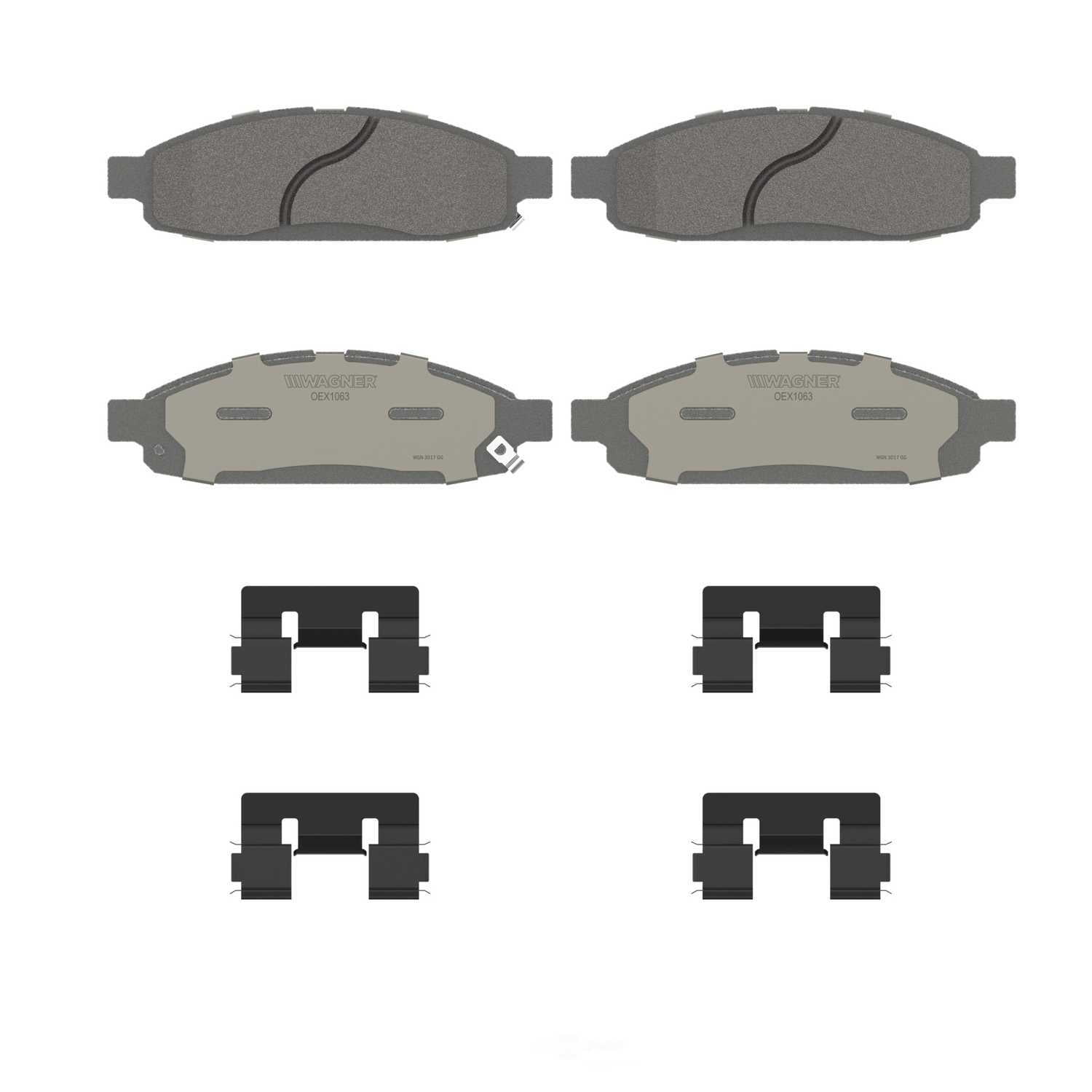 Wagner Brake OEX1063 OEX Front Disc Brake Pad Set Premium Ceramic