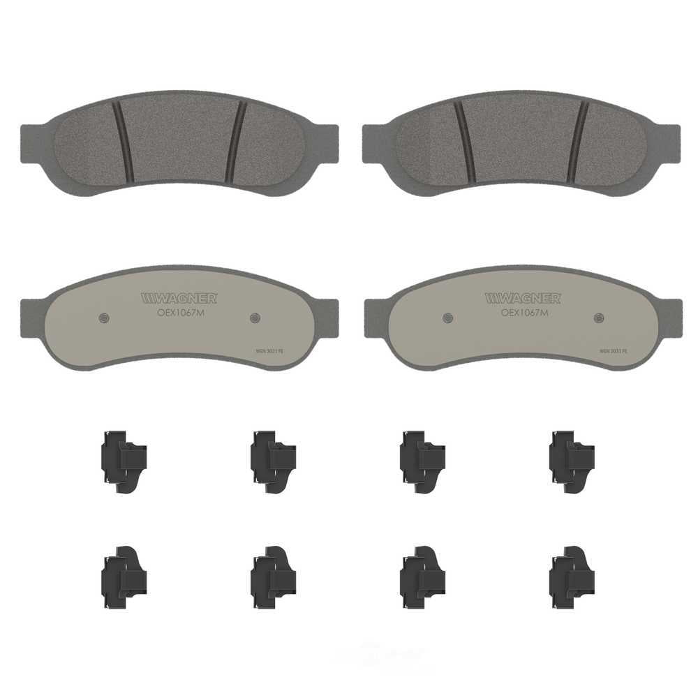 Wagner Brake OEX1067M OEX Rear Disc Brake Pad Set Premium Semi - Met