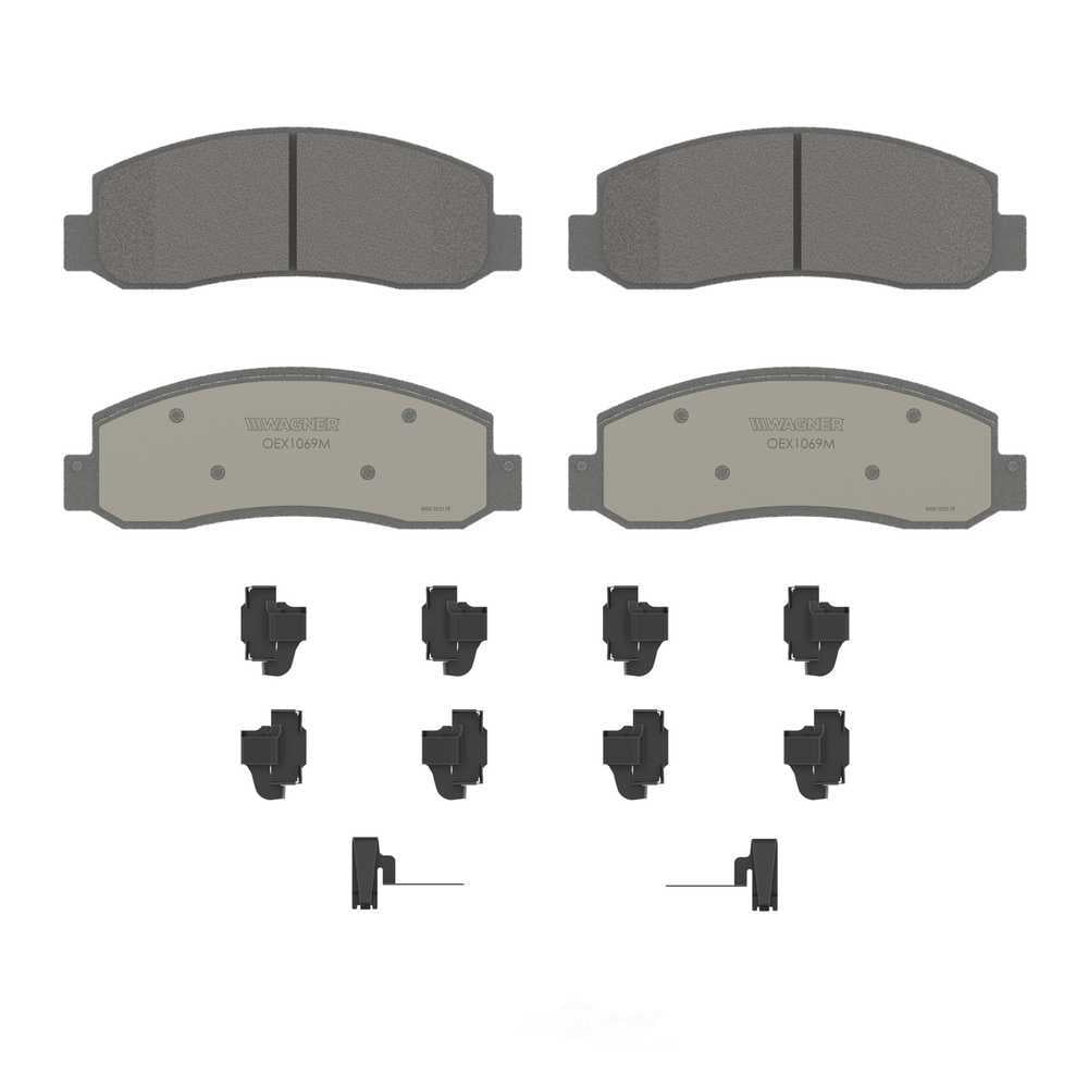 Wagner Brake OEX1069M OEX Front Disc Brake Pad Set Premium Semi - Met