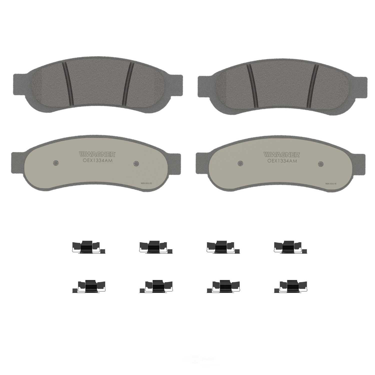 Wagner Brake OEX1334AM OEX Rear Disc Brake Pad Set Premium Semi - Met
