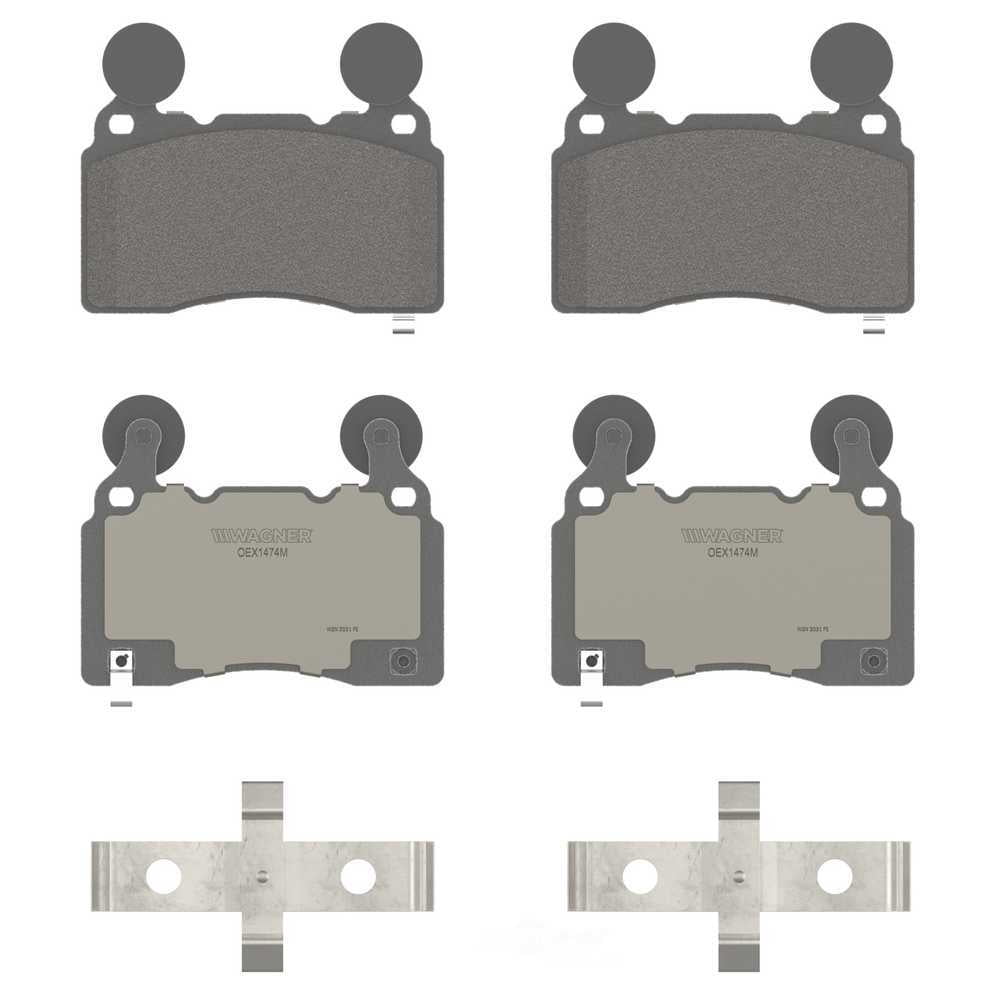 Wagner Brake OEX1474M OEX Front Disc Brake Pad Set Premium Semi - Met