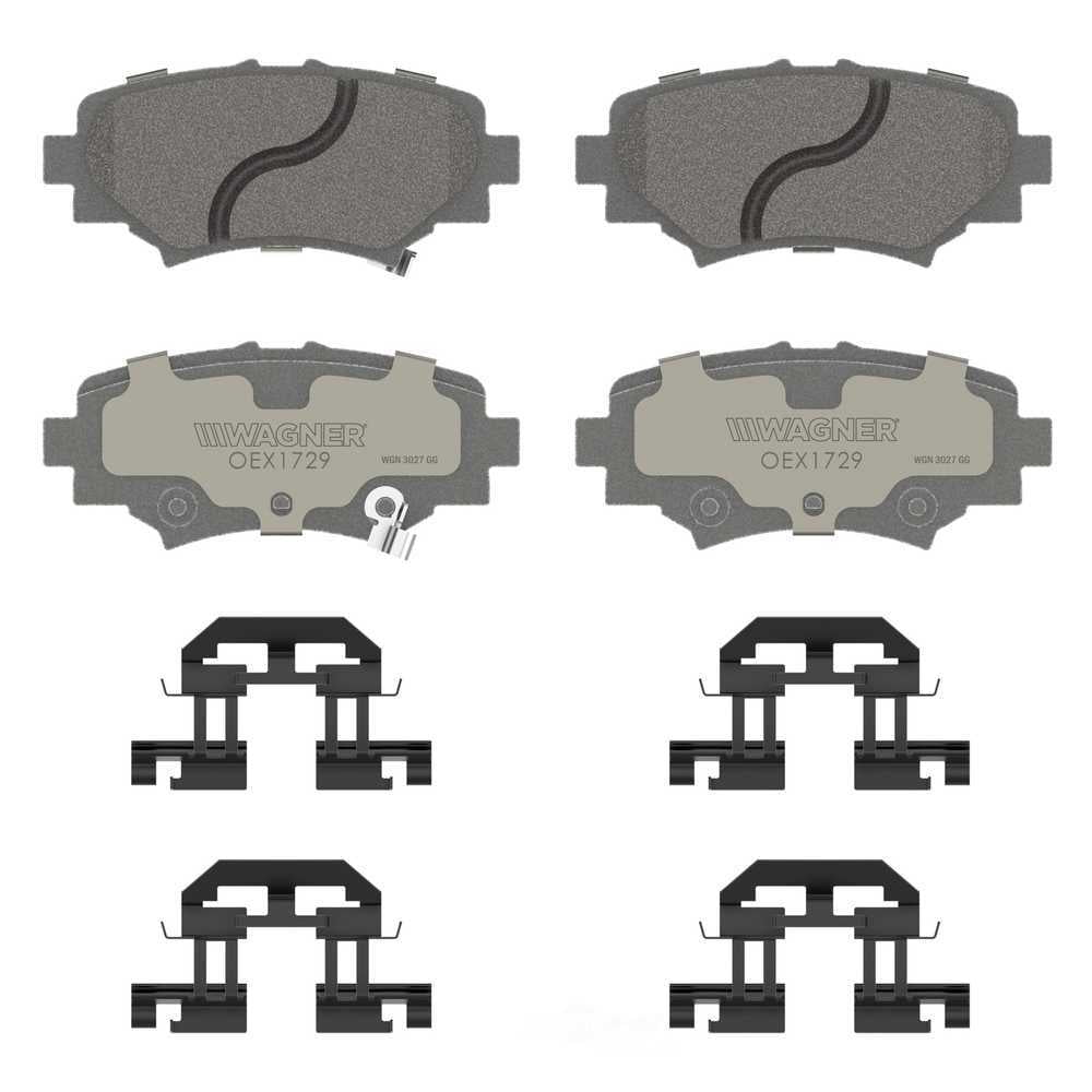 Wagner Brake OEX1729 OEX Rear Disc Brake Pad Set Premium Ceramic