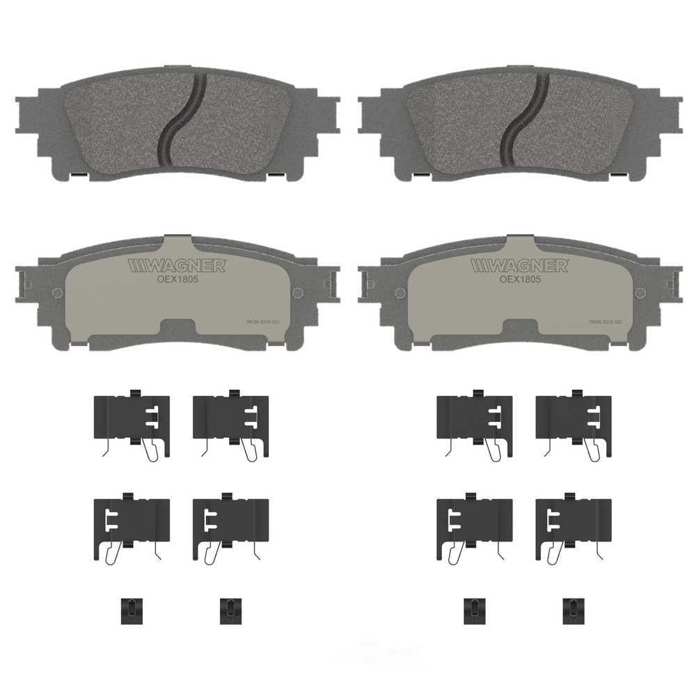 Wagner Brake OEX1805 OEX Rear Disc Brake Pad Set Premium Ceramic