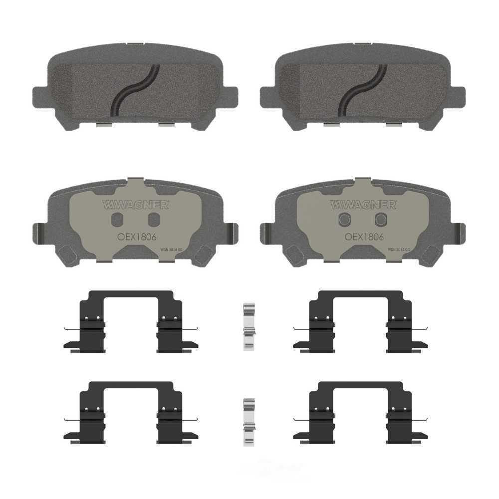 Wagner Brake OEX1806 OEX Rear Disc Brake Pad Set Premium Ceramic