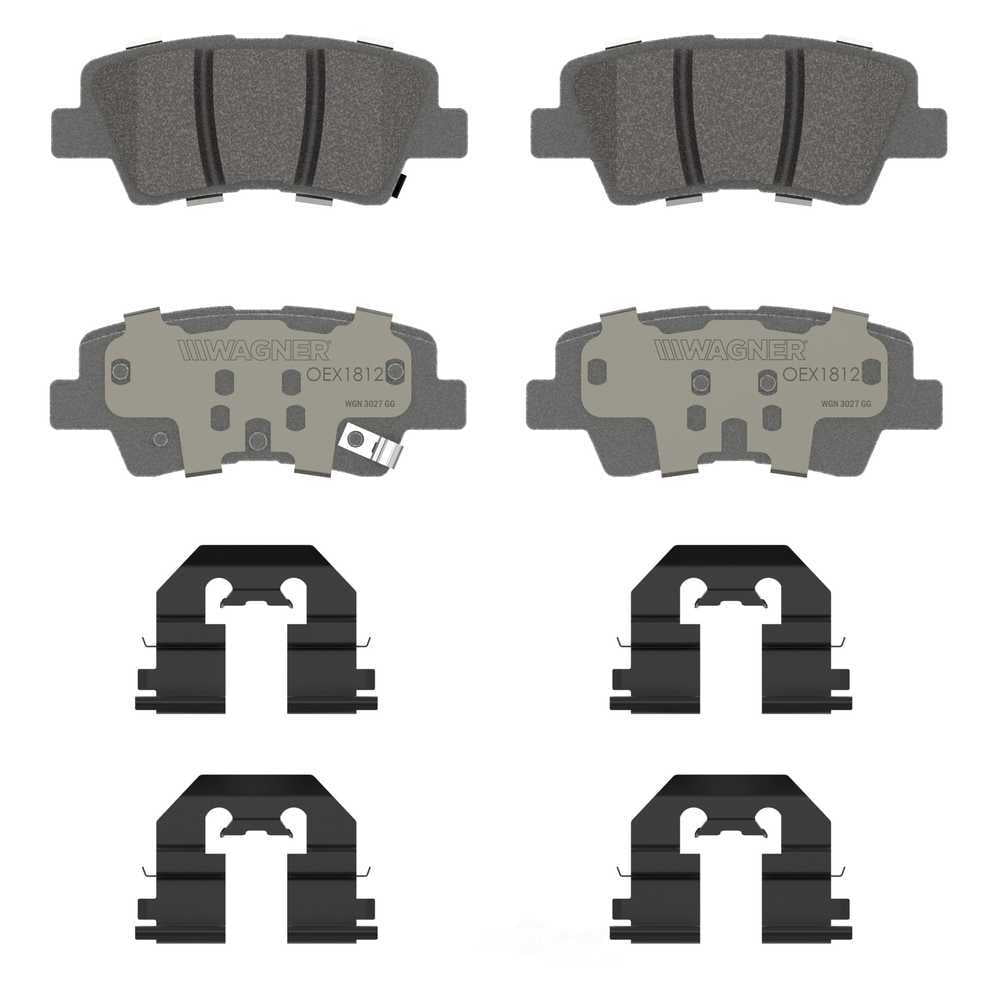 Wagner Brake OEX1812 OEX Rear Disc Brake Pad Set Premium Ceramic