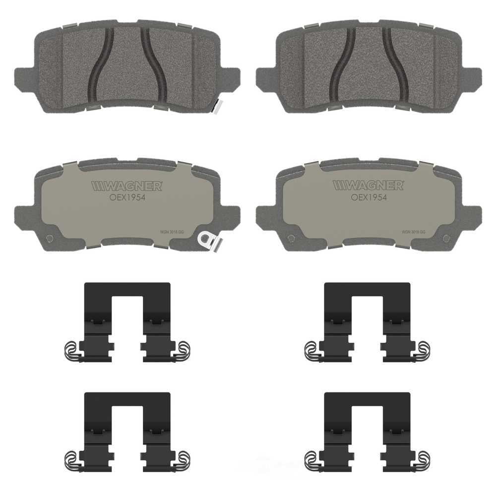 Wagner Brake OEX1954 OEX Rear Disc Brake Pad Set Premium Ceramic