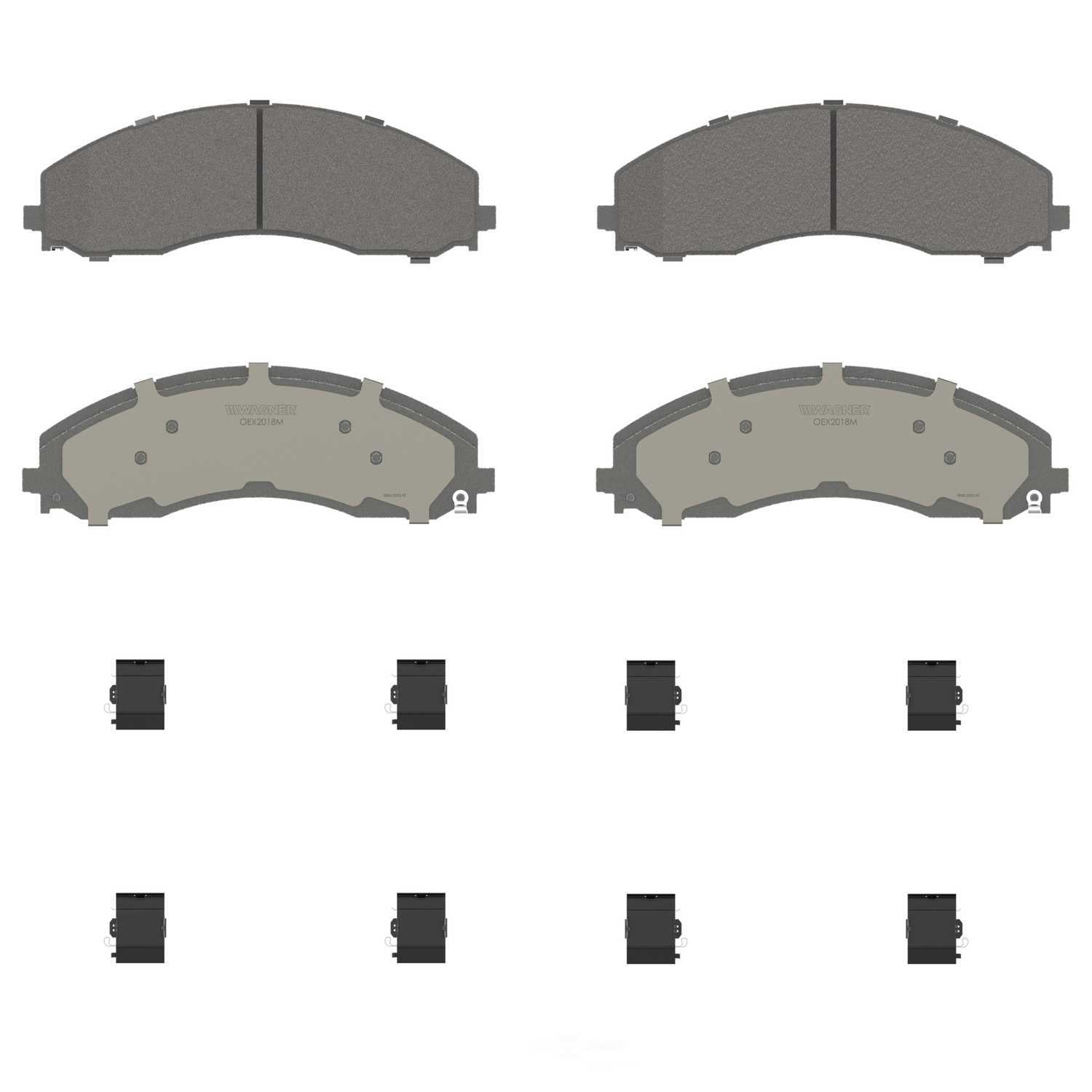 Wagner Brake OEX2018M OEX Front Disc Brake Pad Set Premium Semi - Met