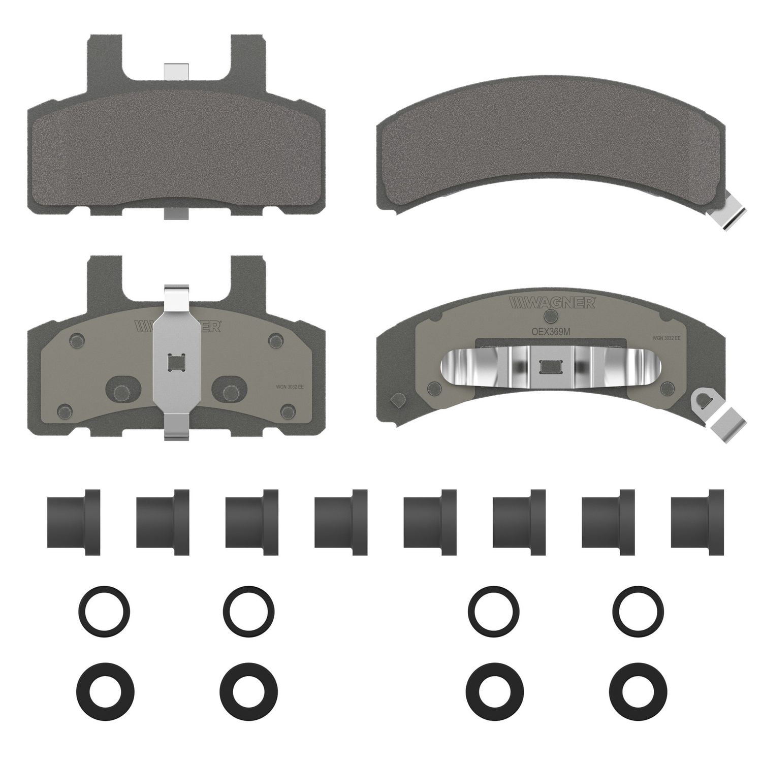 Wagner Brake OEX369M OEX Front Disc Brake Pad Set Premium Semi - Met