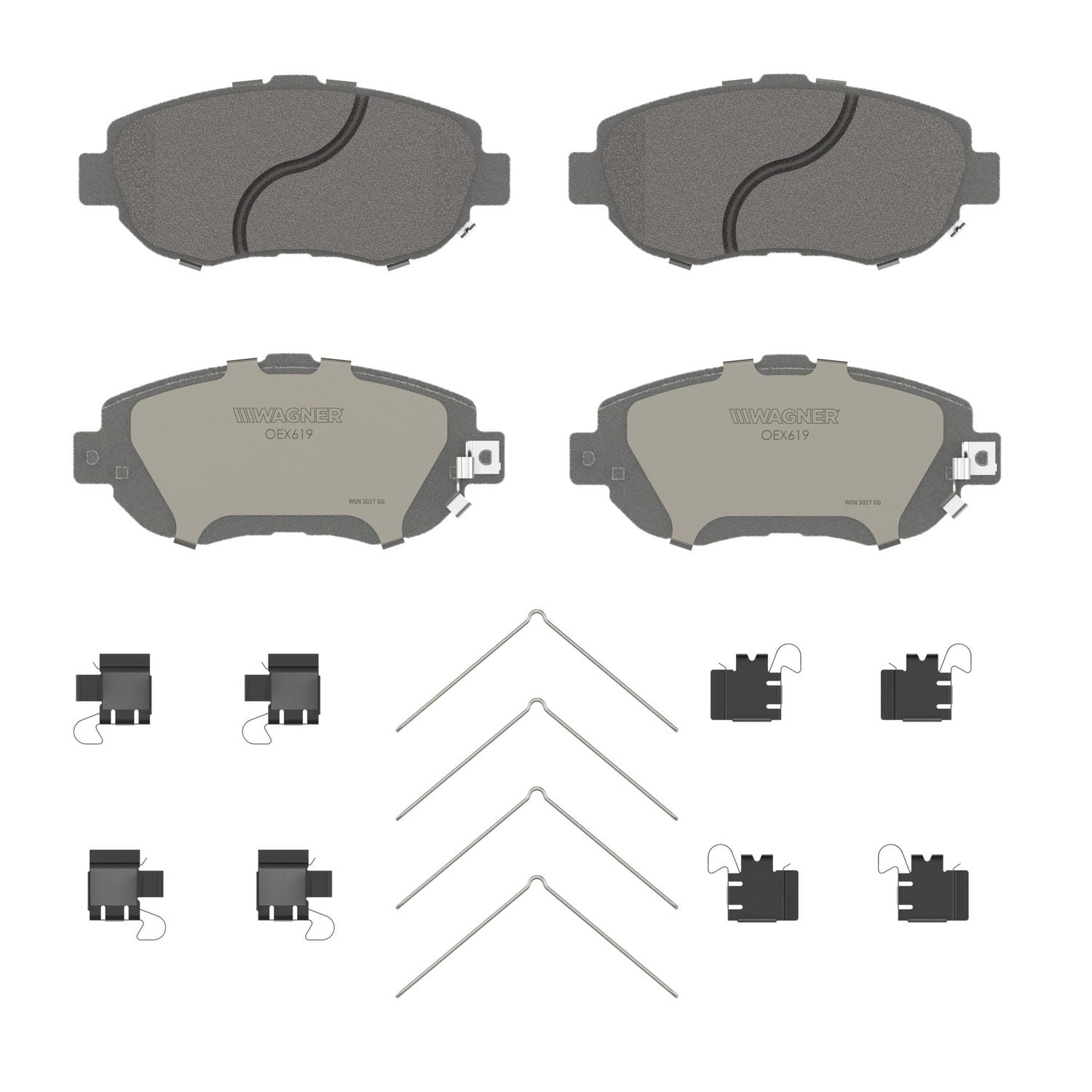 Wagner Brake OEX619 OEX Front Disc Brake Pad Set Premium Ceramic