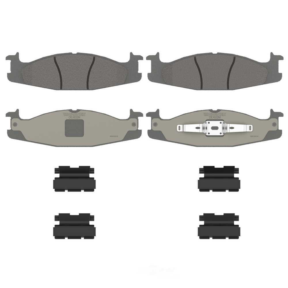 Wagner Brake OEX632M OEX Front Disc Brake Pad Set Premium Semi - Met