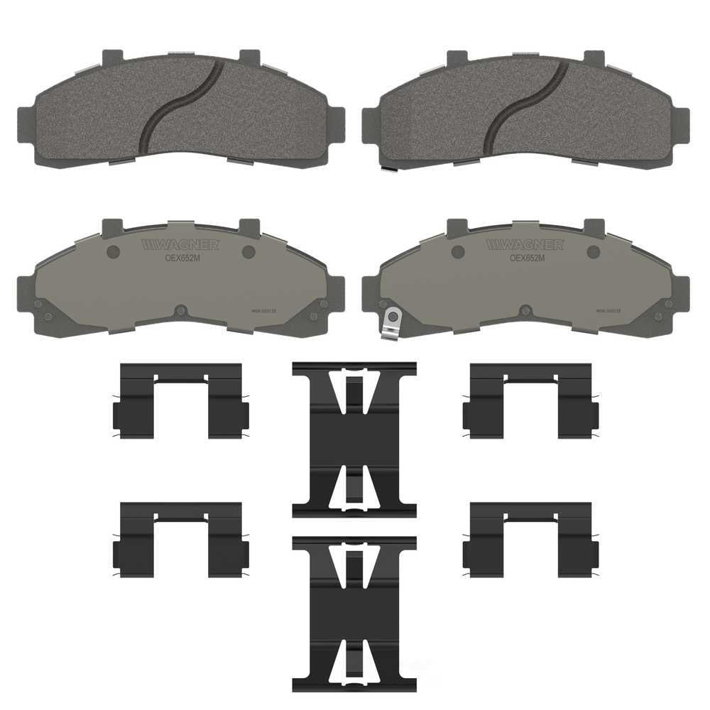 Wagner Brake OEX652M OEX Front Disc Brake Pad Set Premium Semi - Met