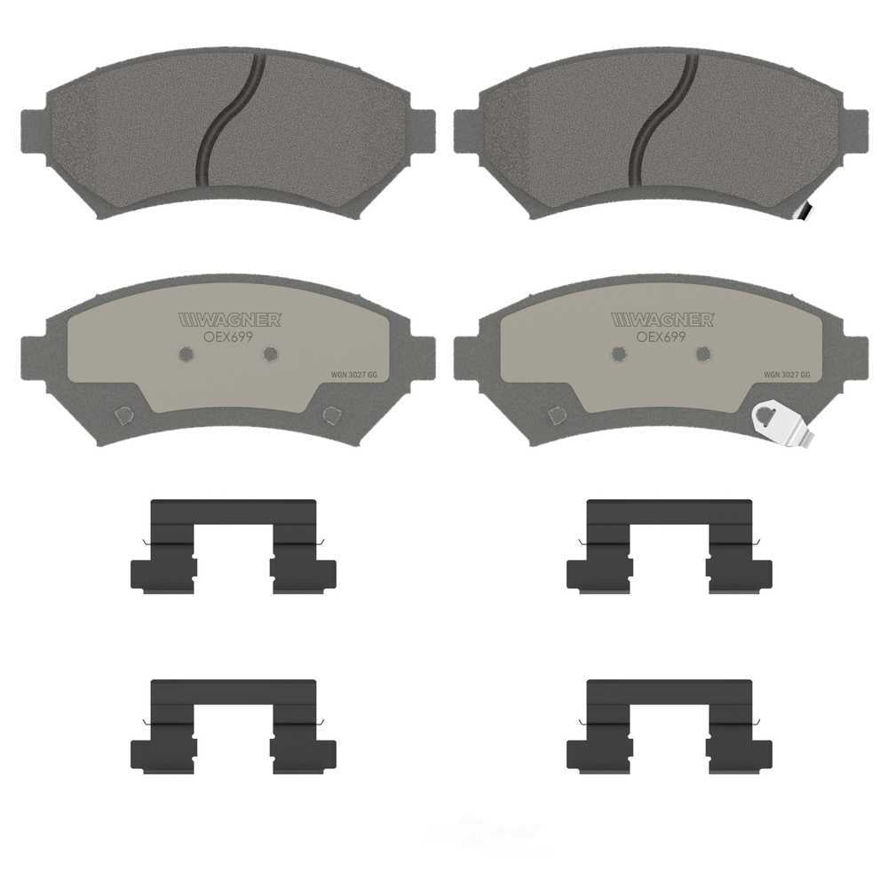 Wagner Brake OEX699 OEX Front Disc Brake Pad Set Premium Ceramic