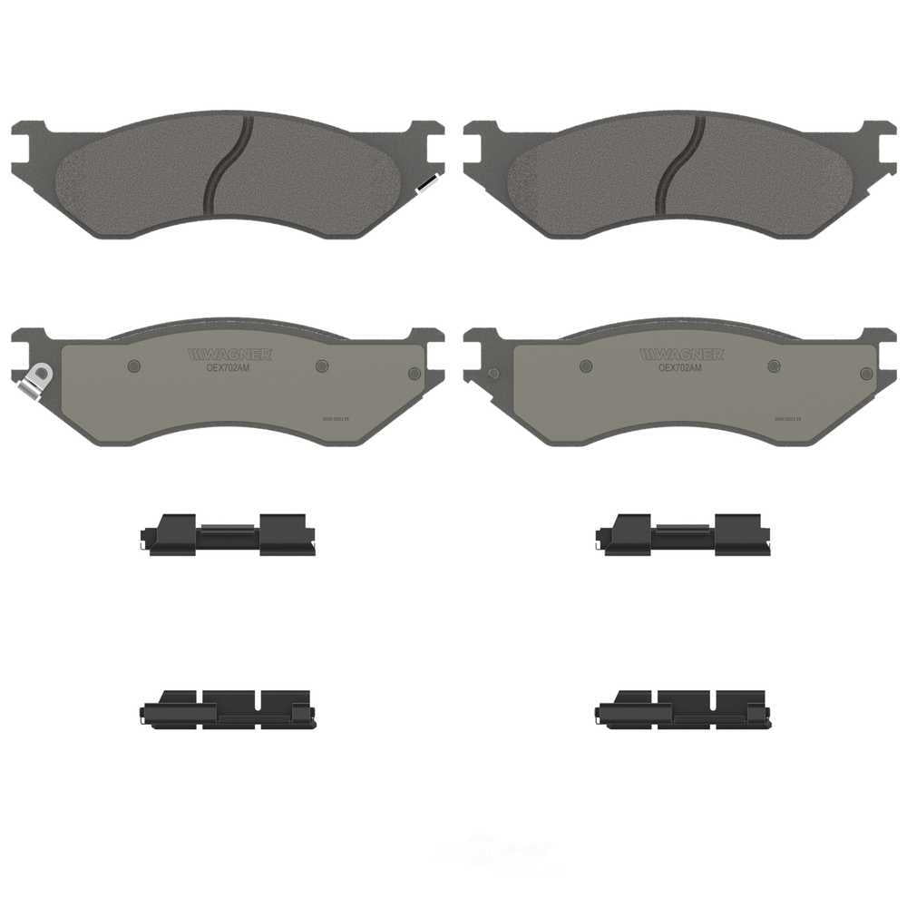 Wagner Brake OEX702AM OEX Rear Disc Brake Pad Set Premium Semi - Met