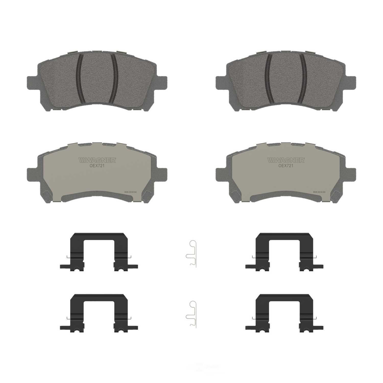 Wagner Brake OEX721 OEX Front Disc Brake Pad Set Premium Ceramic