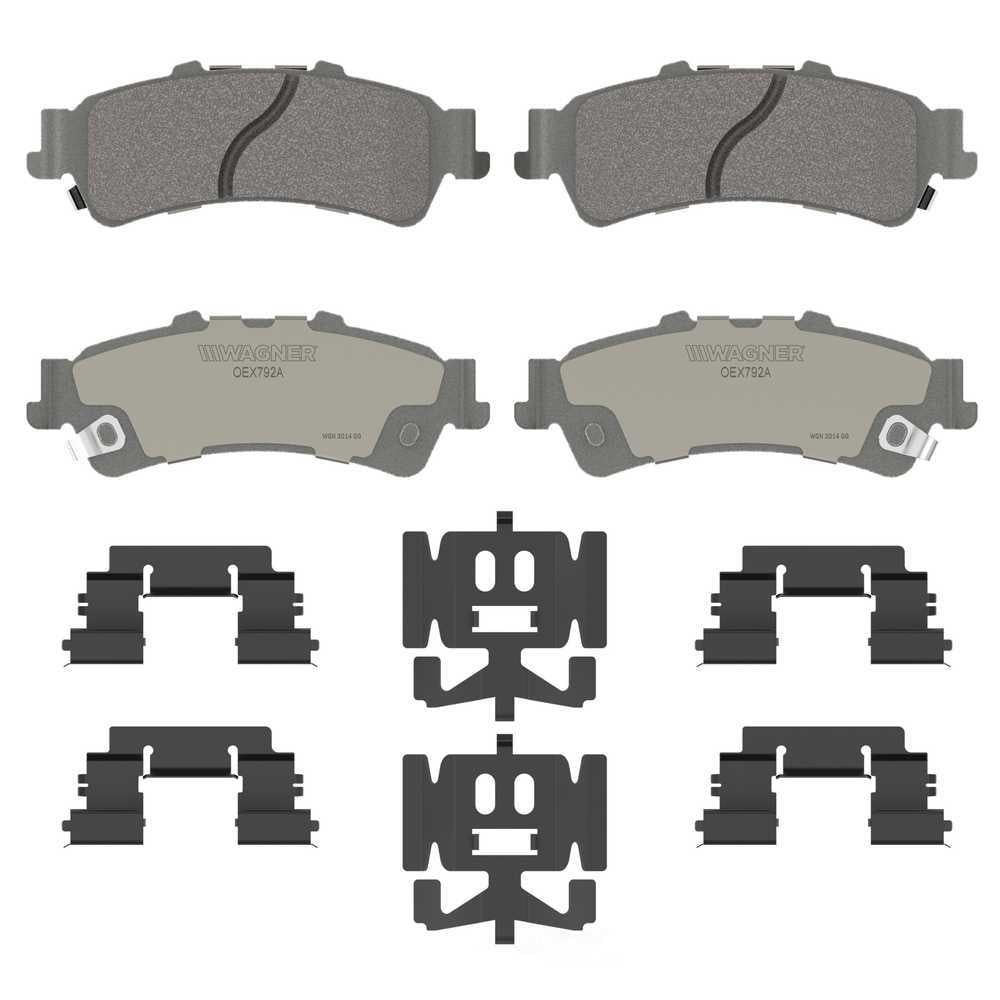 Wagner Brake OEX792A OEX Rear Disc Brake Pad Set Premium Ceramic