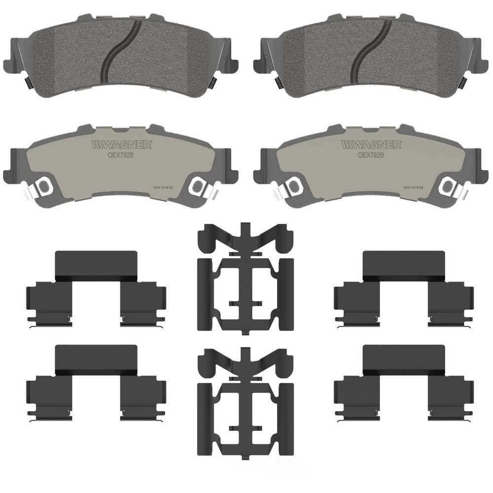 Wagner Brake OEX792B OEX Rear Disc Brake Pad Set Premium Ceramic