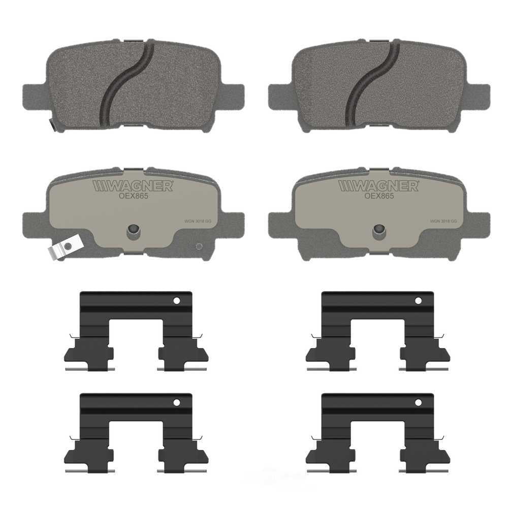 Wagner Brake OEX865 OEX Rear Disc Brake Pad Set Premium Ceramic