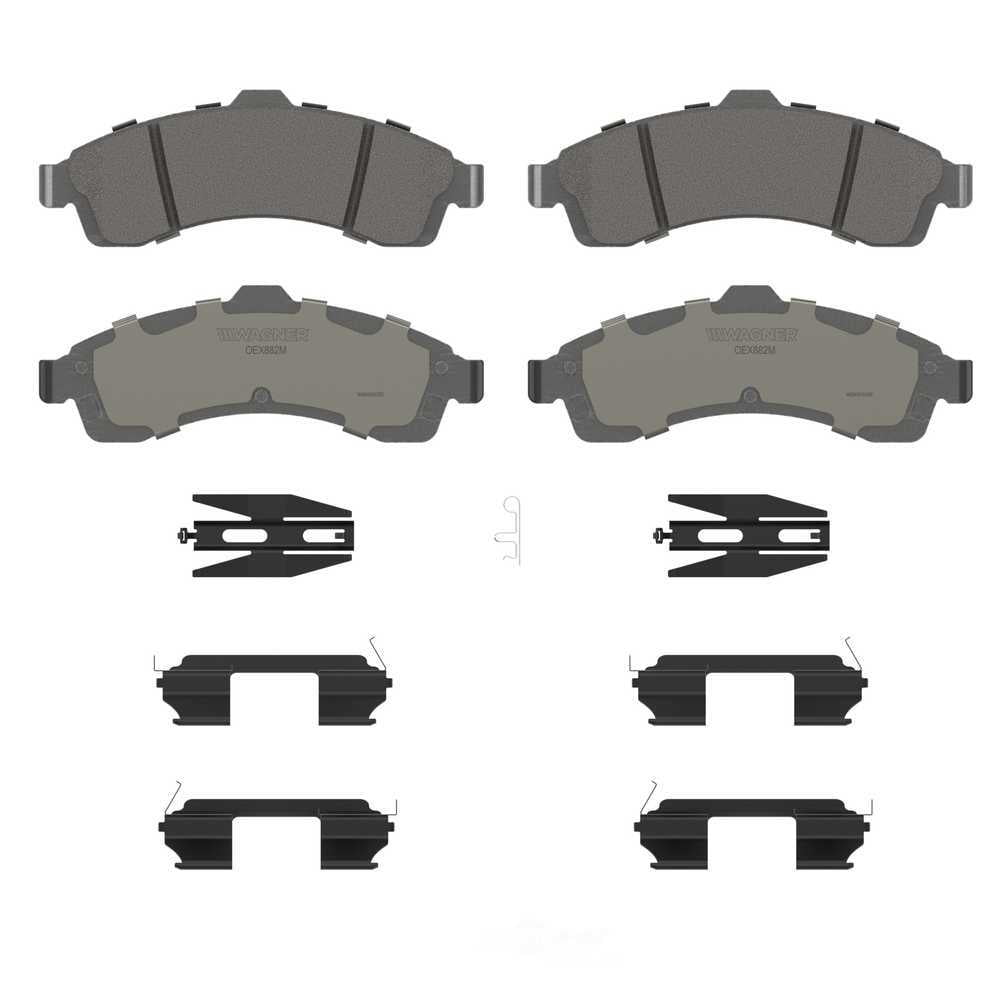 Wagner Brake OEX882M OEX Front Disc Brake Pad Set Premium Semi - Met
