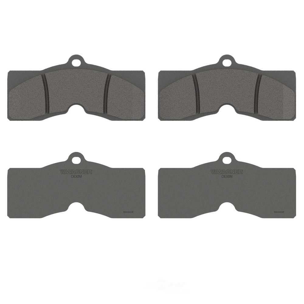 Wagner Brake OEX8M OEX Front; Rear Disc Brake Pad Set Premium Semi - Met, Rear Disc Brake Pad Set