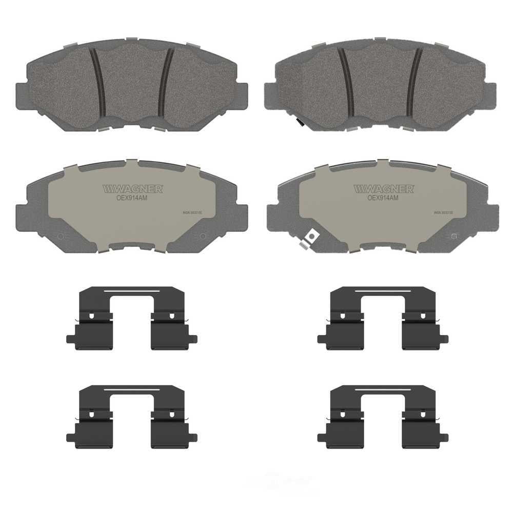 Wagner Brake OEX914AM OEX Front Disc Brake Pad Set Premium Semi - Met